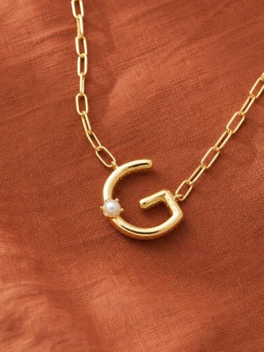 kendra scott letter G pearl gold pendant necklace - Picture 2 of 2